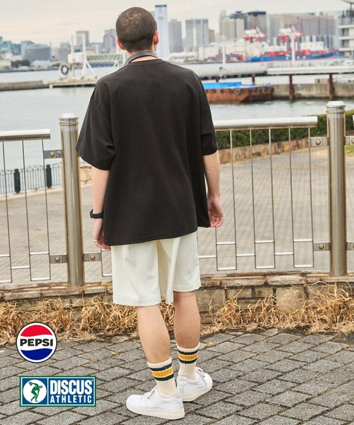 DISCUS ATHLETIC(ディスカス アスレチック)の「【DISCUS ATHLETIC×PEPSI】コラボ ワンポイントロゴ ショートスリーブ半袖カットソー(Tシャツ/カットソー・メンズ・ブラック/アイボリー・M/L)」の10枚目の写真
