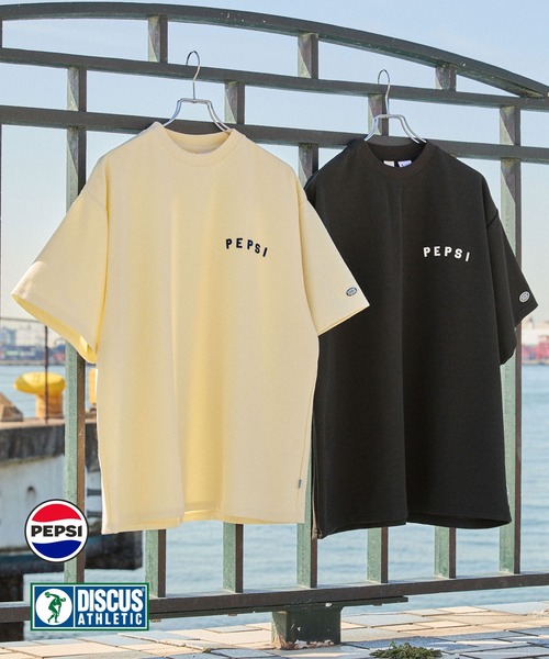 DISCUS ATHLETIC(ディスカス アスレチック)の「【DISCUS ATHLETIC×PEPSI】コラボ ワンポイントロゴ ショートスリーブ半袖カットソー(Tシャツ/カットソー・メンズ・ブラック/アイボリー・M/L)」の3枚目の写真