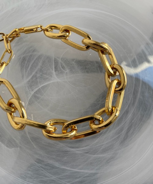 DouDou（ドゥドゥ）の「オーバル×サークルチェーンブレス（ブレスレット・レディース・ゴールド/シルバー・FREE）」の8枚目の写真