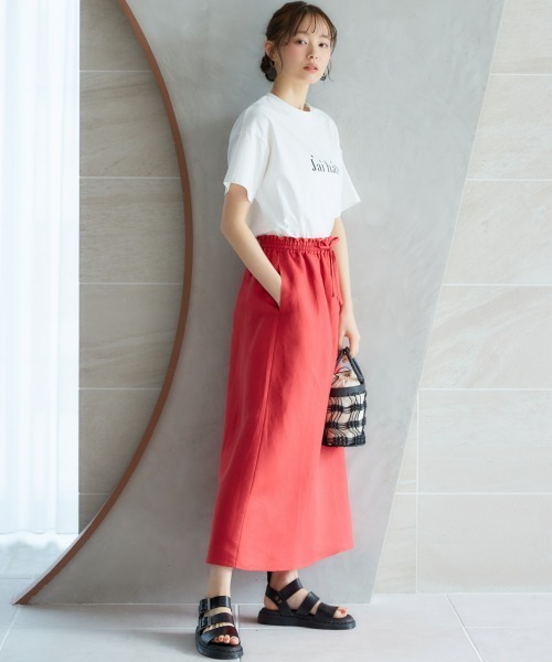 miclat（ミクラ）の「大きいサイズ　リラックススカート　miclat（スカート・レディース・ネイビー/レッド・L/LL/3L/4L/5L）」の7枚目の写真