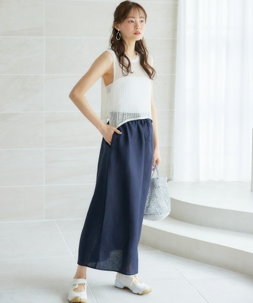 miclat（ミクラ）の「大きいサイズ　リラックススカート　miclat（スカート・レディース・ネイビー/レッド・L/LL/3L/4L/5L）」の22枚目の写真