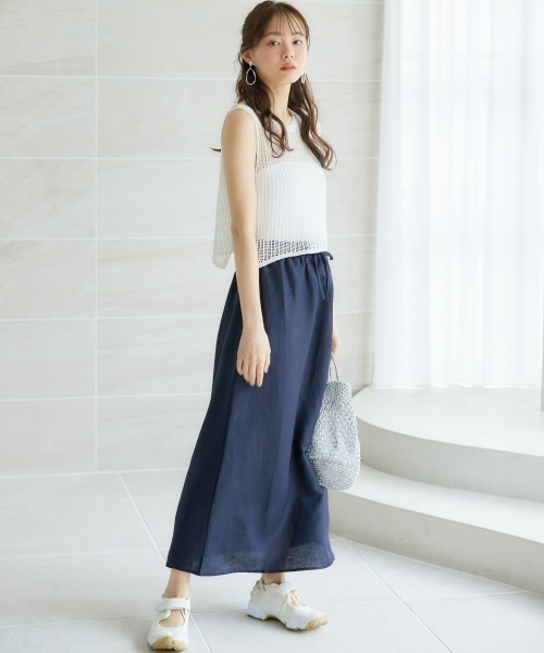 miclat（ミクラ）の「大きいサイズ　リラックススカート　miclat（スカート・レディース・ネイビー/レッド・L/LL/3L/4L/5L）」の8枚目の写真