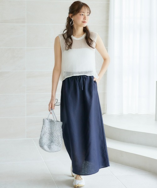 miclat（ミクラ）の「大きいサイズ　リラックススカート　miclat（スカート・レディース・ネイビー/レッド・L/LL/3L/4L/5L）」の21枚目の写真