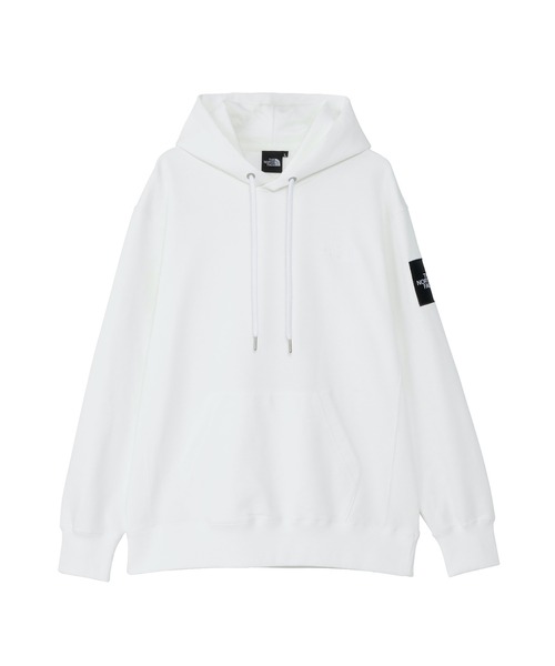 THE NORTH FACE(ザノースフェイス)の「THE NORTH FACE Square Logo Hoodie(ザ・ノース・フェイス スクエア ロゴ フーディー)(パーカー・メンズ・ブラック/オフホワイト/パープル系/グリーン系・MEDIUM/LARGE/X-LARGE/SMALL/XX-LARGE)」の2枚目の写真