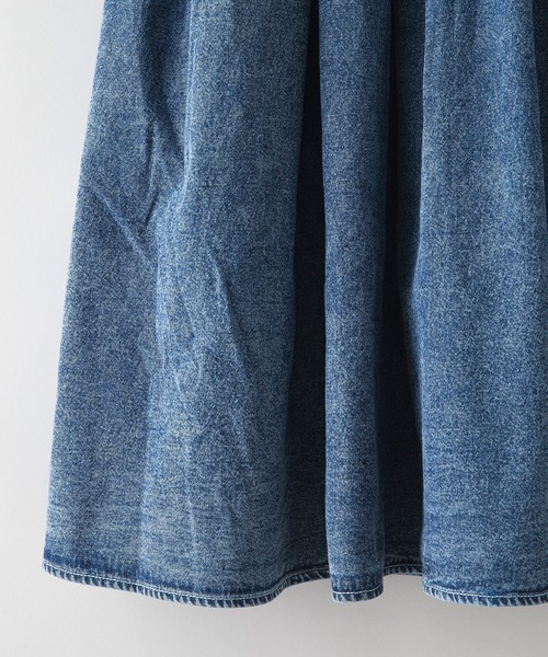 JEANS MATE(ジーンズメイト)の「【BOUNDARY/バウンダリー】 デニムギャザースカート(スカート・レディース・ケミカルウォッシュ/ブラック/スカイブルー・MEDIUM/LARGE)」の19枚目の写真