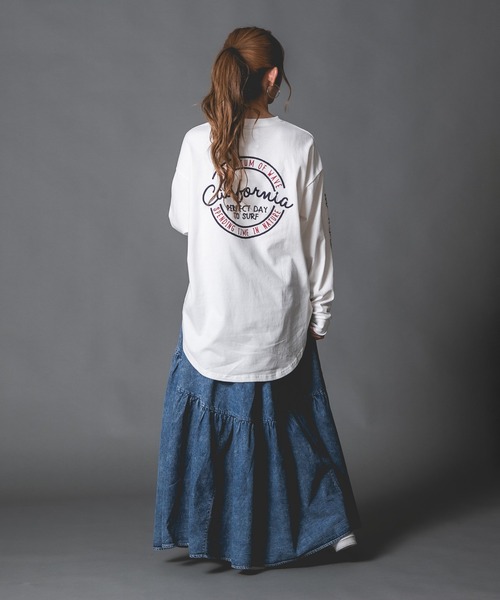 JEANS MATE(ジーンズメイト)の「【BOUNDARY/バウンダリー】 デニムギャザースカート(スカート・レディース・ケミカルウォッシュ/ブラック/スカイブルー・MEDIUM/LARGE)」の12枚目の写真