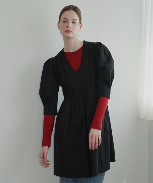 GIUNON（ジウノン）の「back stitch sheer tops / バックステッチシアートップス（Tシャツ/カットソー・レディース・レッド/ブルー/アイボリー・FREE）」の15枚目の写真