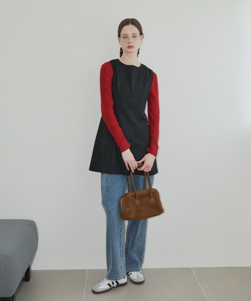 GIUNON（ジウノン）の「back stitch sheer tops / バックステッチシアートップス（Tシャツ/カットソー・レディース・レッド/ブルー/アイボリー・FREE）」の20枚目の写真