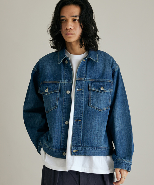 Bed&Breakfast スタンダードdenimジャケット ビッグシルエットシンチバックデザインデニムジャケット MONO