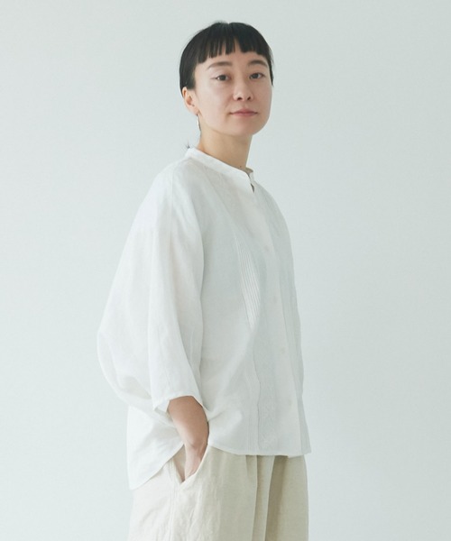 yuni　ユニ　ラミー機械刺繍ワイドブラウス　￥20900 税込 yuni（ユニ ）の「ラミー機械刺繍ワイドブラウス（シャツ