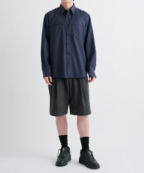 THE TOKYO(ザトウキョウ)の「【THE TOKYO/ザトウキョウ】Active Washable Wool L/S Shirt Solid/アクティブウォッシャブルウールL/Sシャツソリッド(シャツ/ブラウス・メンズ・ダークネイビー・44/46/48)」の2枚目の写真