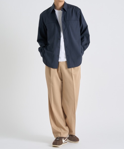 THE TOKYO(ザトウキョウ)の「【THE TOKYO/ザトウキョウ】Active Washable Wool L/S Shirt Solid/アクティブウォッシャブルウールL/Sシャツソリッド(シャツ/ブラウス・メンズ・ダークネイビー・44/46/48)」の11枚目の写真