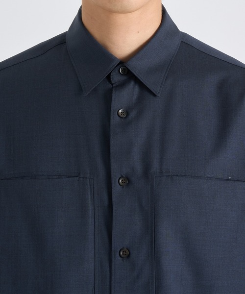 THE TOKYO(ザトウキョウ)の「【THE TOKYO/ザトウキョウ】Active Washable Wool L/S Shirt Solid/アクティブウォッシャブルウールL/Sシャツソリッド(シャツ/ブラウス・メンズ・ダークネイビー・44/46/48)」の5枚目の写真