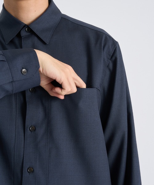THE TOKYO(ザトウキョウ)の「【THE TOKYO/ザトウキョウ】Active Washable Wool L/S Shirt Solid/アクティブウォッシャブルウールL/Sシャツソリッド(シャツ/ブラウス・メンズ・ダークネイビー・44/46/48)」の8枚目の写真