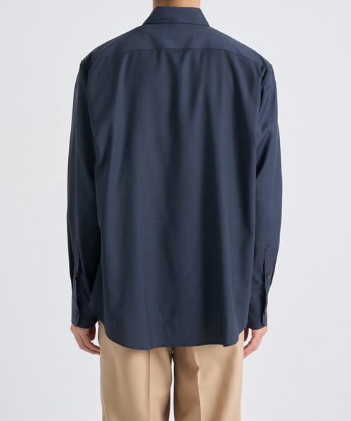 THE TOKYO(ザトウキョウ)の「【THE TOKYO/ザトウキョウ】Active Washable Wool L/S Shirt Solid/アクティブウォッシャブルウールL/Sシャツソリッド(シャツ/ブラウス・メンズ・ダークネイビー・44/46/48)」の4枚目の写真