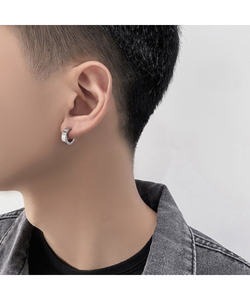 SILVER BULLET（シルバーバレット）の「『SBLTR』ユニセックス デザインフープピアス（ピアス（片耳用）・レディース・A/B/C/D/E・FREE）」の4枚目の写真