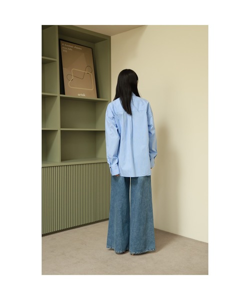 Vicente（ヴィセンテ）の「【脚長効果抜群！】Vicente wide denim（デニムパンツ・レディース・ブルー・S/M/XS）」の9枚目の写真