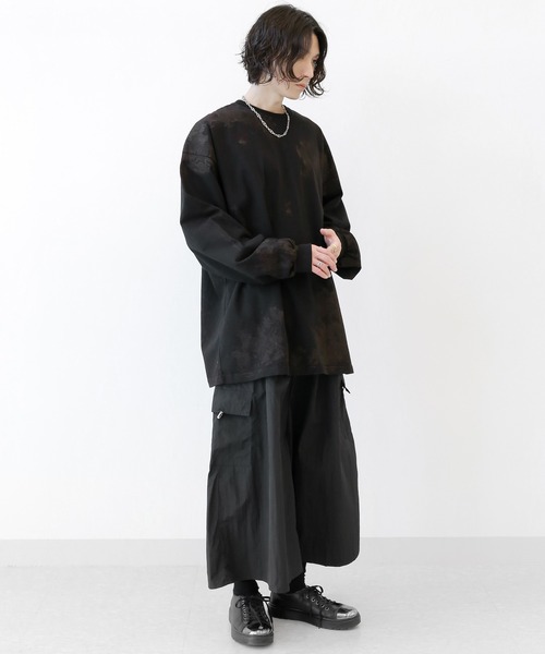 minsobi(ミンソビ)の「クロップドワイドスカートパンツ(その他パンツ・メンズ・ブラック・FREE)」の9枚目の写真