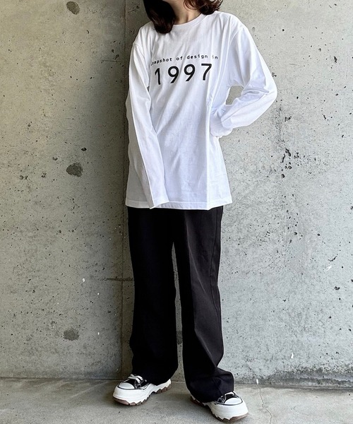 cuorequal(クオレコール)の「ロゴプリントロングTシャツ(Tシャツ/カットソー・レディース・ホワイト・MEDIUM/LARGE)」の9枚目の写真