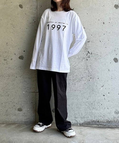 cuorequal(クオレコール)の「ロゴプリントロングTシャツ(Tシャツ/カットソー・レディース・ホワイト・MEDIUM/LARGE)」の10枚目の写真