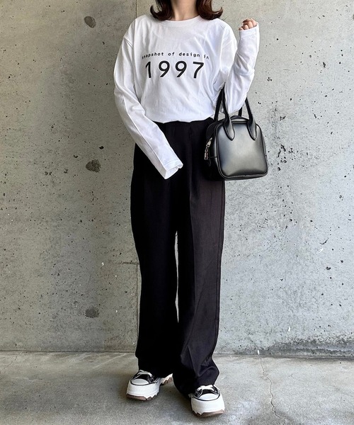 cuorequal(クオレコール)の「ロゴプリントロングTシャツ(Tシャツ/カットソー・レディース・ホワイト・MEDIUM/LARGE)」の12枚目の写真