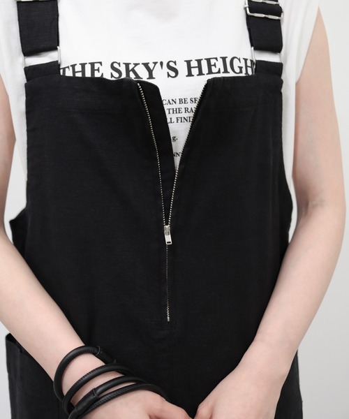 AMERICAN HOLIC（アメリカンホリック）の「リネンブレンドIラインジャンパースカート（ワンピース・レディース・ブラック・M/L）」の13枚目の写真