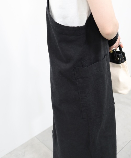 AMERICAN HOLIC（アメリカンホリック）の「リネンブレンドIラインジャンパースカート（ワンピース・レディース・ブラック・M/L）」の14枚目の写真