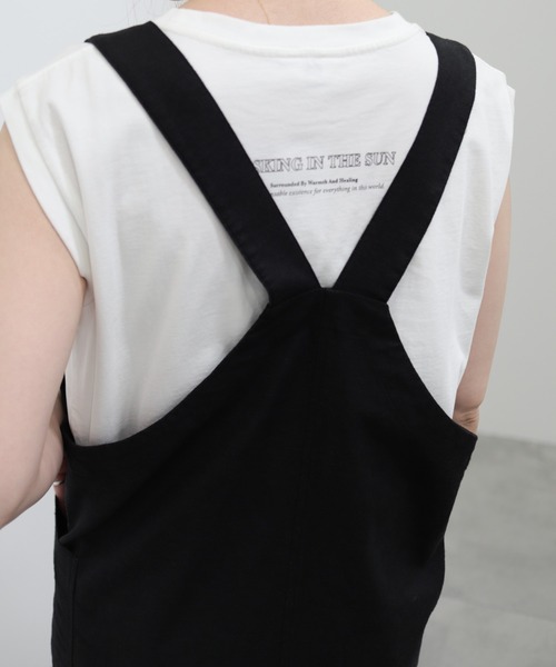 AMERICAN HOLIC（アメリカンホリック）の「リネンブレンドIラインジャンパースカート（ワンピース・レディース・ブラック・M/L）」の15枚目の写真