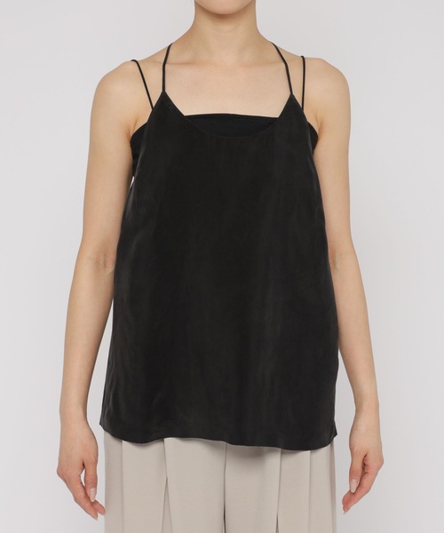 BABYLONE(バビロン)の「キュプラホルターキャミブラウス(キャミソール・レディース・ブラック/カーキ・フリー)」の8枚目の写真