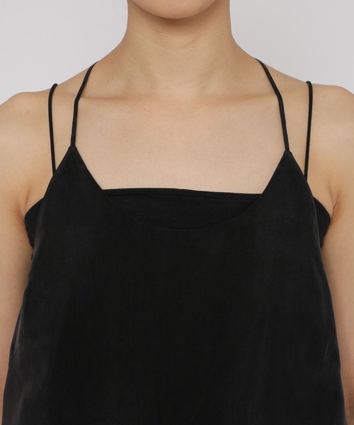 BABYLONE(バビロン)の「キュプラホルターキャミブラウス(キャミソール・レディース・ブラック/カーキ・フリー)」の12枚目の写真