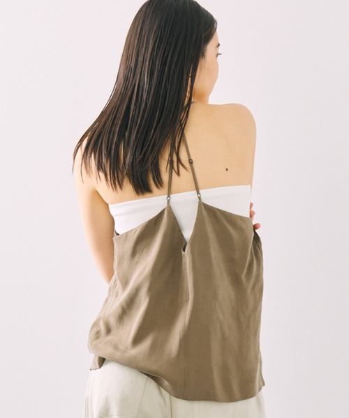 BABYLONE(バビロン)の「キュプラホルターキャミブラウス(キャミソール・レディース・ブラック/カーキ・フリー)」の21枚目の写真