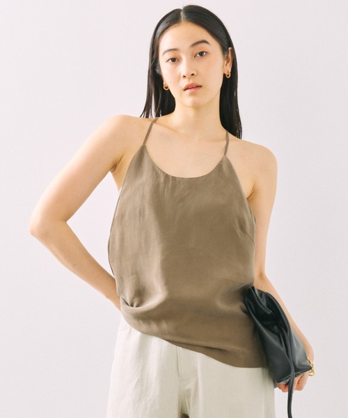 BABYLONE(バビロン)の「キュプラホルターキャミブラウス(キャミソール・レディース・ブラック/カーキ・フリー)」の19枚目の写真
