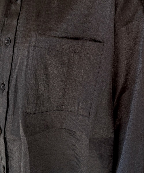 feepur（フェピュール）の「ボックスショートシアーシャツ（シャツ/ブラウス・レディース・ブラック/グリーン/アイボリー・MEDIUM）」の21枚目の写真