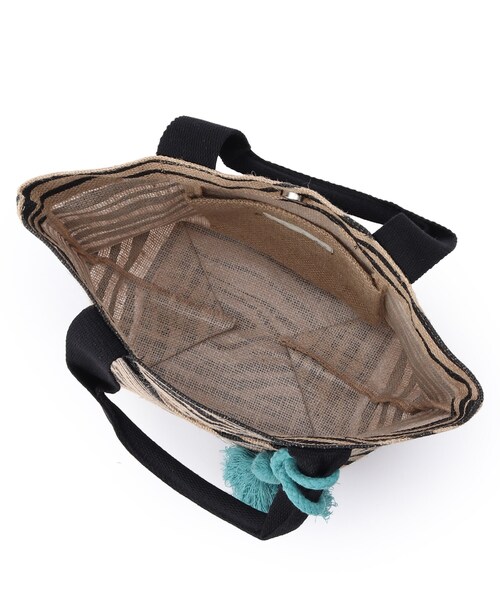 SHOO・LA・RUE（シューラルー）の「◆シーズンムード高まる フロントポケット ジュートランチトートバッグ（トートバッグ・レディース・ブラック/ライトパープル/ダークブラウン/オレンジ/イエロー/ブラック系・00）」の18枚目の写真