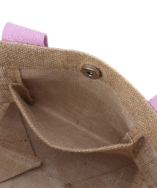 SHOO・LA・RUE（シューラルー）の「◆シーズンムード高まる フロントポケット ジュートランチトートバッグ（トートバッグ・レディース・ブラック/ライトパープル/ダークブラウン/オレンジ/イエロー/ブラック系・00）」の20枚目の写真