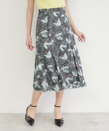 index | フローラルプリントフレアスカート【洗濯機洗い可/防シワ】(スカート)