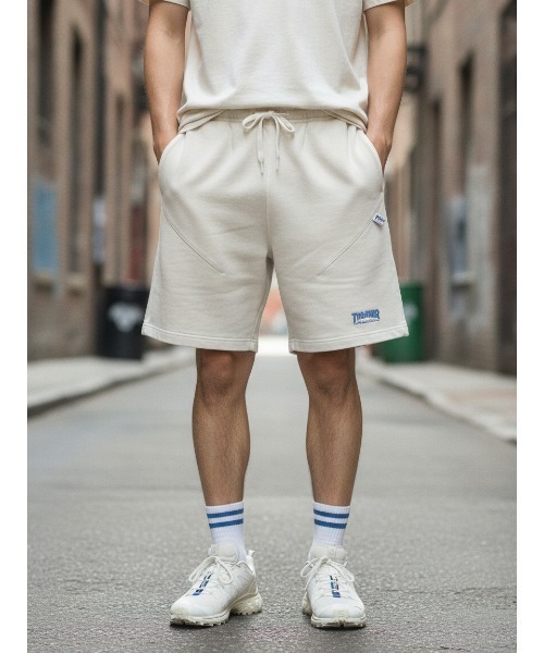 THRASHER(スラッシャー)の「【THRASHER/スラッシャー】 ヘビーウェイト ピグメント加工スウェットショートパンツ(スウェットパンツ・メンズ・パープル/オフホワイト/ブラック/グリーン・LARGE/X-LARGE/MEDIUM)」の1枚目の写真