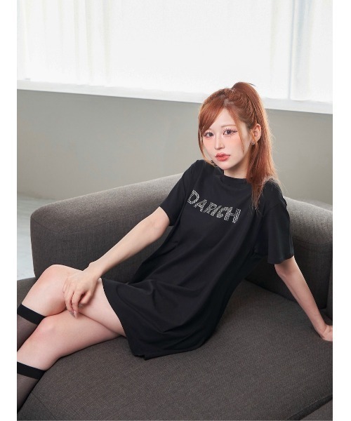 ★*様 ブラック ロゴ入り 半袖Tシャツ ダーリッチ ロゴビッグTシャツ（Tシャツ/カットソー）｜Darich（ダーリッチ