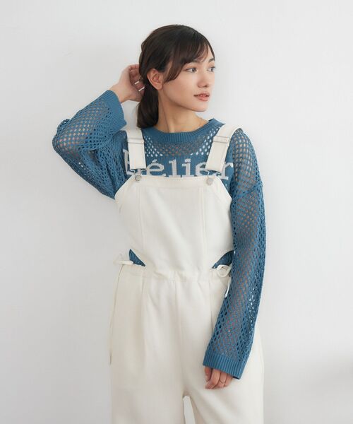 RETRO GIRL(レトロガール)の「サイドカットサロペ(サロペット/オーバーオール・レディース・ブルー/ナチュラル/ブラック・FREE)」の10枚目の写真