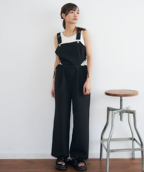 RETRO GIRL(レトロガール)の「サイドカットサロペ(サロペット/オーバーオール・レディース・ブルー/ナチュラル/ブラック・FREE)」の14枚目の写真