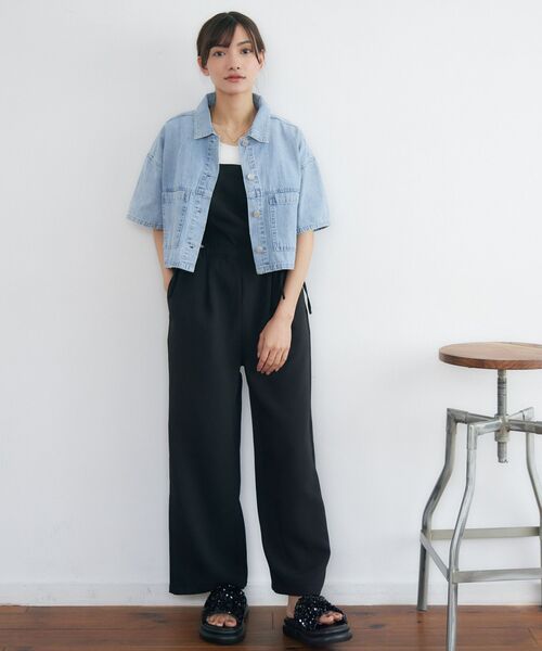 RETRO GIRL(レトロガール)の「サイドカットサロペ(サロペット/オーバーオール・レディース・ブルー/ナチュラル/ブラック・FREE)」の18枚目の写真