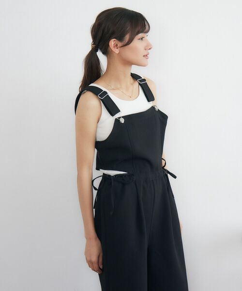RETRO GIRL(レトロガール)の「サイドカットサロペ(サロペット/オーバーオール・レディース・ブルー/ナチュラル/ブラック・FREE)」の5枚目の写真