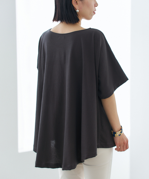 VERMEIL par iena（ヴェルメイユパーイエナ）の「ドルマンショートプルオーバー（Tシャツ/カットソー・レディース・ベージュ/ホワイト/チャコールグレー・FREE）」の5枚目の写真