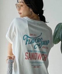 USAコットンサインペイントロゴTシャツ