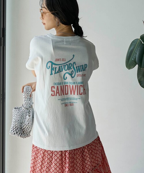 coen(コーエン)の「USAコットンサインペイントロゴTシャツ(Tシャツ/カットソー・レディース・オフホワイト/イエロー/ナチュラル・M/L)」の5枚目の写真
