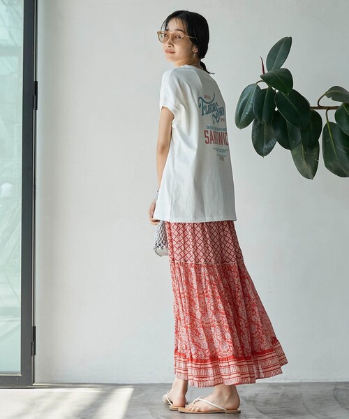 coen(コーエン)の「USAコットンサインペイントロゴTシャツ(Tシャツ/カットソー・レディース・オフホワイト/イエロー/ナチュラル・M/L)」の11枚目の写真