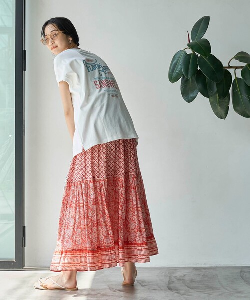 coen(コーエン)の「USAコットンサインペイントロゴTシャツ(Tシャツ/カットソー・レディース・オフホワイト/イエロー/ナチュラル・M/L)」の12枚目の写真