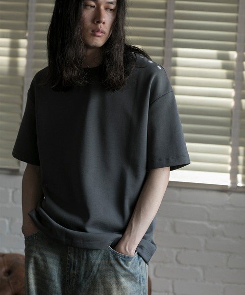 aimoha(アイモハ)の「【aimoha neo】QUALITY COTTON PLUM BLOSSOM 9 TEE(サイズ1.2.3.4) (SS)(Tシャツ/カットソー・メンズ・ホワイト/ダークグレー/オリーブ/ブラック・1/2/3/4)」の3枚目の写真