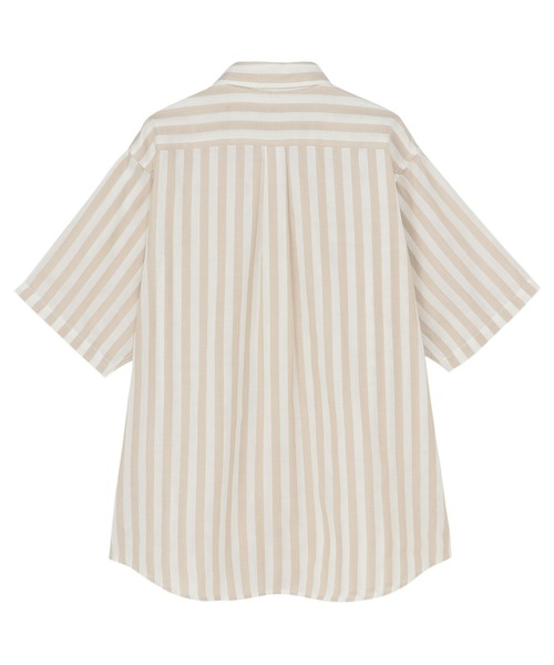 TOKYO SHIRTS(トウキョウシャツ)の「綿100% Wガーゼ ボタンダウン 半袖カジュアルシャツ(ポロシャツ・メンズ・ライトブラウン・LL/M/L)」の2枚目の写真
