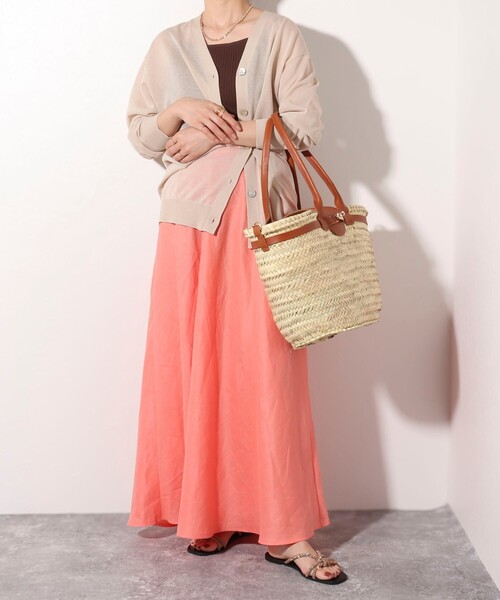 NOLLEY’S(ノーリーズ)の「【Le voyage en panie/ ルヴォヤージュエンバニエ】◇【WEB限定】ひねりビッグかごバッグ(かごバッグ・レディース・ブラック/ライトブラウン・FREE)」の5枚目の写真